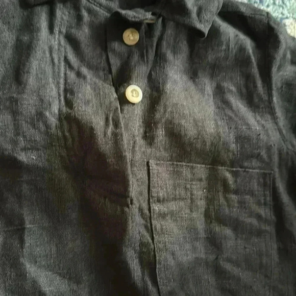 Harvé Bernard short sleeve linen shift dress small - Picture 5 of 5